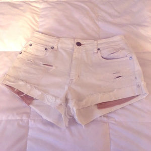 Used AE White Hi-Rise Festival Shorts, Size 10